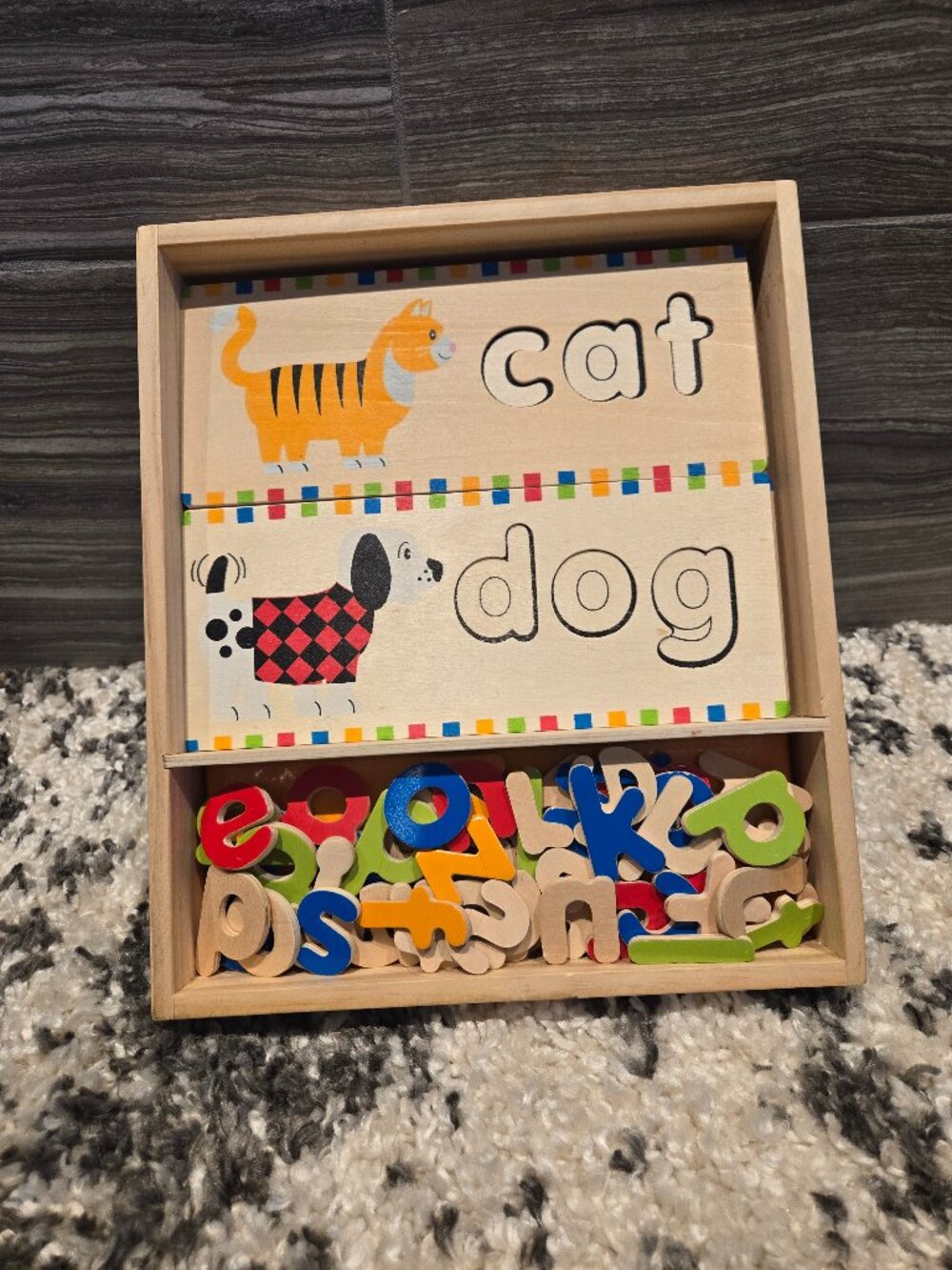 Melissa & Doug See & Spell Wooden Spelling Boards | 69 Pieces | Multicolor